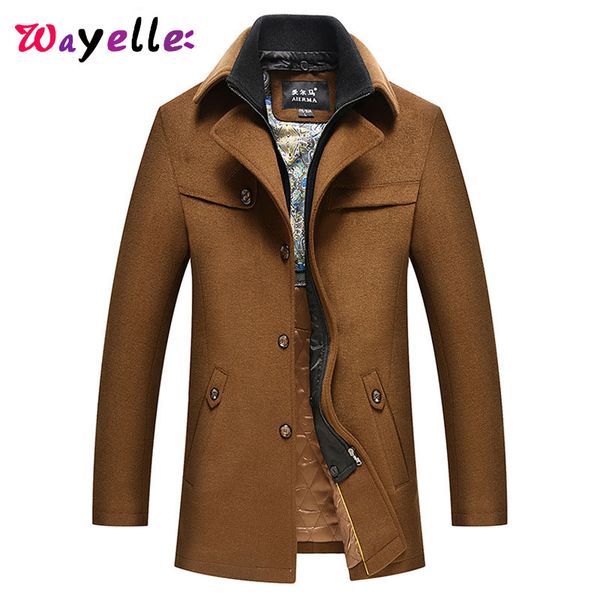 new winter thick wool jacket coat slim fit fashion windbreaker outerwear men casual/business warm woolen jacket overcoat 3xl, Black
new winter thick wool jacket coat slim fit fashion windbreaker outerwear men casual/business warm woolen jacket overcoat 3xl, Black