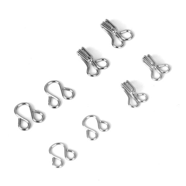 hook and eye fasteners for collar fastening skirts bra dress trousers sewing pack of 36 silver
hook and eye fasteners for collar fastening skirts bra dress trousers sewing pack of 36 silver