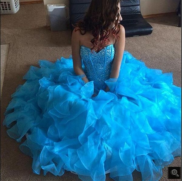 2019 new design ball gown sweetheart beaded prom dress 2019 ruffles organza with sweetheart neck sweet 16 prom gowns sale, Black
2019 new design ball gown sweetheart beaded prom dress 2019 ruffles organza with sweetheart neck sweet 16 prom gowns sale, Black