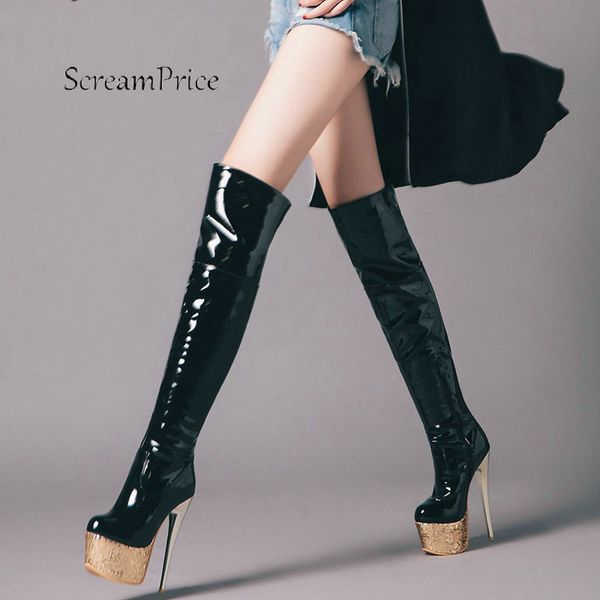 women platform super thin high heel with side zipper thigh boots fashion round toe nightclub winter shoes black red white
women platform super thin high heel with side zipper thigh boots fashion round toe nightclub winter shoes black red white