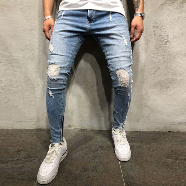 heflashor2019 men knee holed spandex casual skinny striped street style side stripe slim fit fashion full length soild jeans, Blue
heflashor2019 men knee holed spandex casual skinny striped street style side stripe slim fit fashion full length soild jeans, Blue