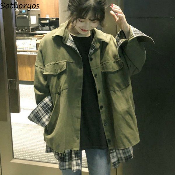 women's trench coats women spliced plaid single breasted loose fashion ins retro safari style leisure harajuku ulzzang female bf simple, Tan;black
women's trench coats women spliced plaid single breasted loose fashion ins retro safari style leisure harajuku ulzzang female bf simple, Tan;black