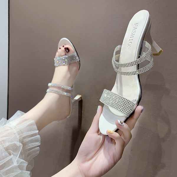 slippers casual high-heeled shoes lady glitter slides shose women thin heels rubber flip flops pantofle heeled jelly, Black
slippers casual high-heeled shoes lady glitter slides shose women thin heels rubber flip flops pantofle heeled jelly, Black