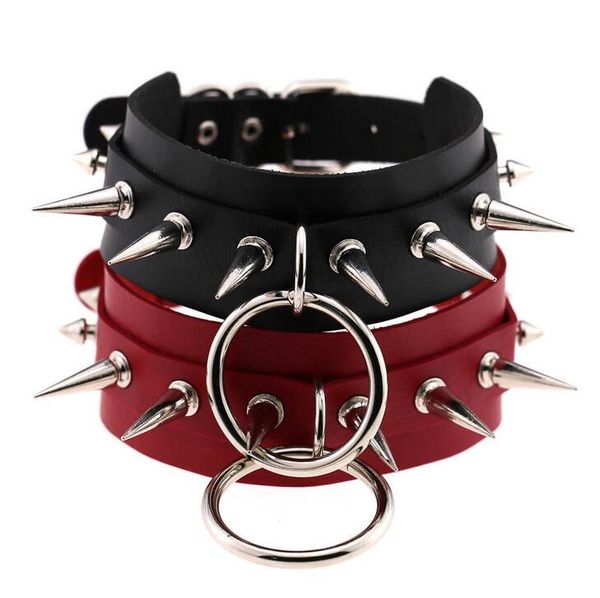 big o-round punk rock gothic chokers women men leather silver spike rivet stud collar choker necklace statement jewelry, Blue;slivery
big o-round punk rock gothic chokers women men leather silver spike rivet stud collar choker necklace statement jewelry, Blue;slivery