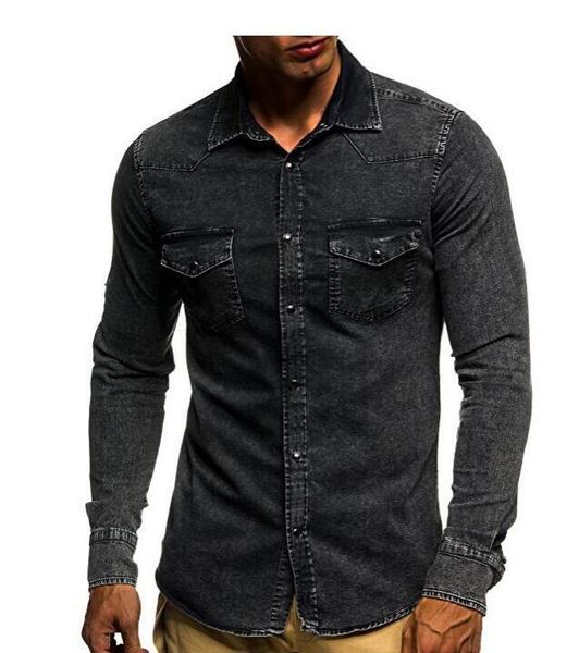 men s solid shirt brand male fit long sleeve shirts casual solid color denim slim fit dress shirts mens 3xl casual shirts trend, White;black
men s solid shirt brand male fit long sleeve shirts casual solid color denim slim fit dress shirts mens 3xl casual shirts trend, White;black