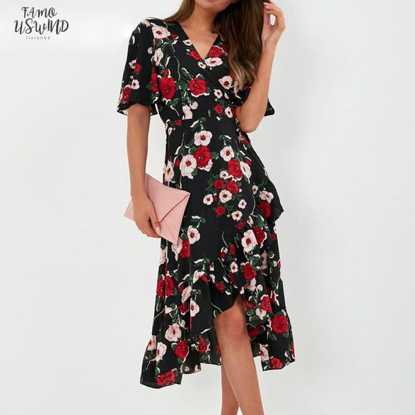 bohemian floral print dress women summer ruffle short sleeve beach dress v neck long elegant party dress vestidos mujer, Black;gray
bohemian floral print dress women summer ruffle short sleeve beach dress v neck long elegant party dress vestidos mujer, Black;gray