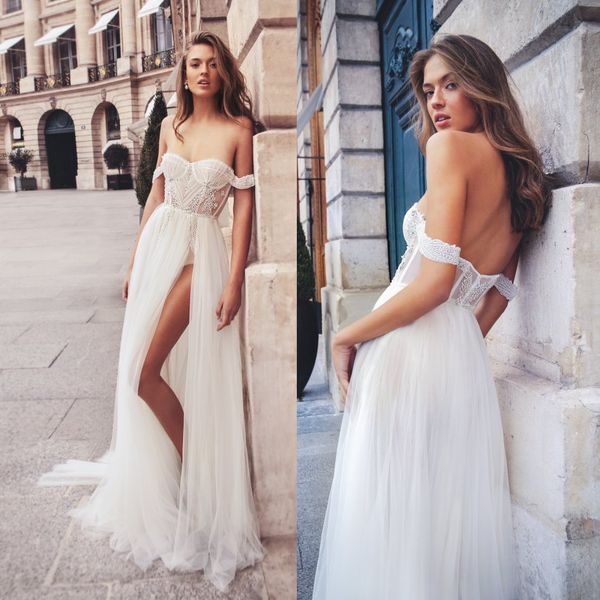 2020 elihav sasson split wedding dresses a line lace beads off the shoulder boho wedding gowns customized robes de mariée, White
2020 elihav sasson split wedding dresses a line lace beads off the shoulder boho wedding gowns customized robes de mariée, White