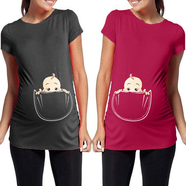 women's maternity baby in pocket print t-shirt tee t-shirt pregnancy clothes blouse camison lactancia breast feeding, White
women's maternity baby in pocket print t-shirt tee t-shirt pregnancy clothes blouse camison lactancia breast feeding, White