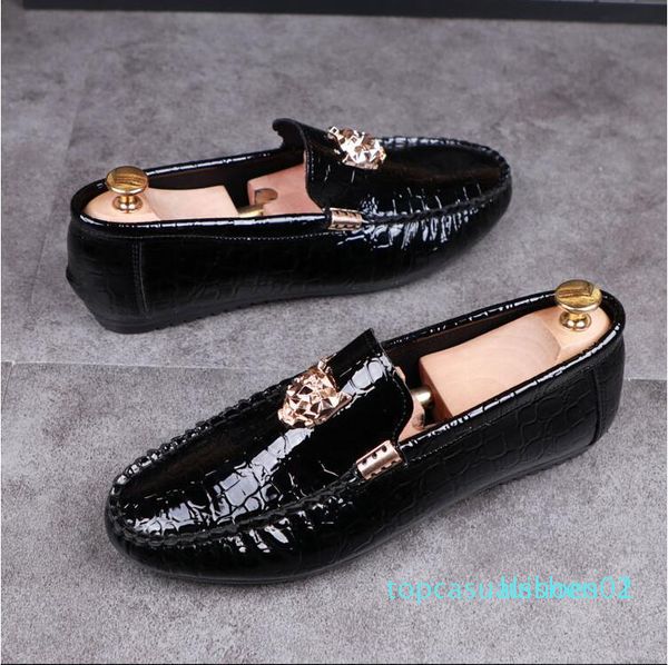 new 2019 luxury genuine leather men's wedding shoes metal tiger men's banquet party dress loafers 38-43, Black
new 2019 luxury genuine leather men's wedding shoes metal tiger men's banquet party dress loafers 38-43, Black
