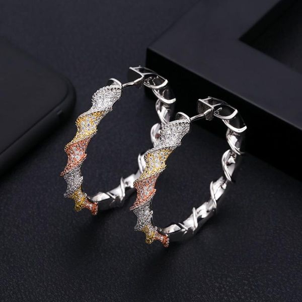 janeklly trendy geometric bambo hoop earrings for women accessories full cubic zirconia earrings jewelry pendientes mujer moda, Golden
janeklly trendy geometric bambo hoop earrings for women accessories full cubic zirconia earrings jewelry pendientes mujer moda, Golden