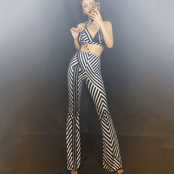 personalized jazz dance clothes stage costumes performance ds wear black and white abstract bell pants bra set female dnv13164, Black;red
personalized jazz dance clothes stage costumes performance ds wear black and white abstract bell pants bra set female dnv13164, Black;red