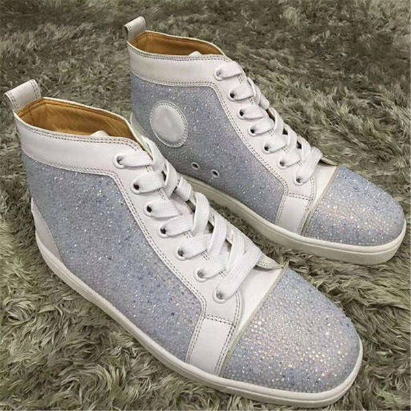 real picture)men women suede with rhinestone toe high lace up fashion red bottom sneakers, designer brand casual shoe, Black
real picture)men women suede with rhinestone toe high lace up fashion red bottom sneakers, designer brand casual shoe, Black