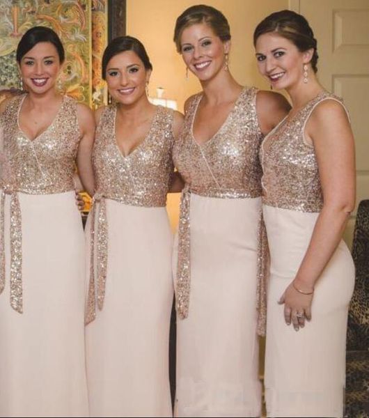 simple design rose gold sequins bridesmaid dresses v neck corset full length long country wedding guest maid of honor dresses 2019 cheap, White;pink
simple design rose gold sequins bridesmaid dresses v neck corset full length long country wedding guest maid of honor dresses 2019 cheap, White;pink