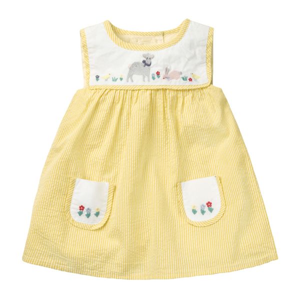little maven new summer kids yellow striped o-neck girls 2-7yrs sleeveless cotton pocket sheep patchwork knitted cute dresses, Red;yellow
little maven new summer kids yellow striped o-neck girls 2-7yrs sleeveless cotton pocket sheep patchwork knitted cute dresses, Red;yellow