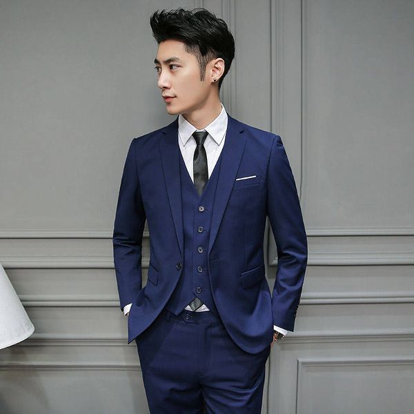 business suit men's suit spring and autumn korean version leisure three-piece self-cultivation young groom's man, White;black
business suit men's suit spring and autumn korean version leisure three-piece self-cultivation young groom's man, White;black