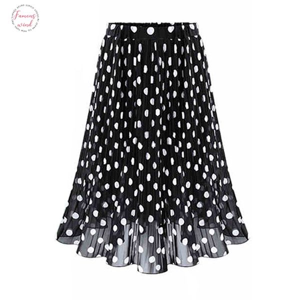 ladies skirts black white polka dot skirt women summer elastic waist jupe tulle big size 5xl lady elegant chiffon skirt
ladies skirts black white polka dot skirt women summer elastic waist jupe tulle big size 5xl lady elegant chiffon skirt
