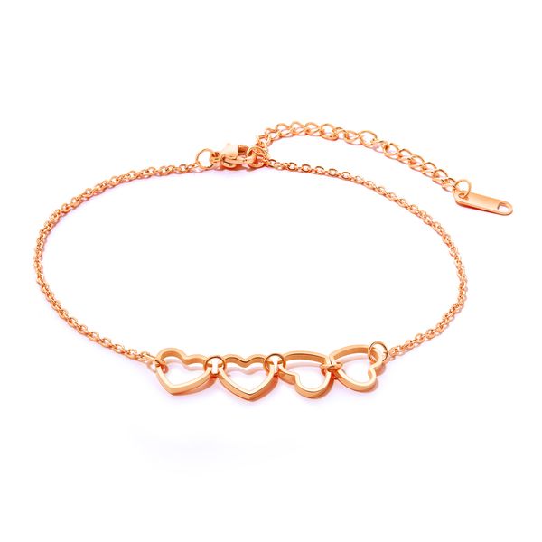 summer new fashion temperament heart with anklet classic rose gold stainless chain anklet jewelry gift 3-gz070, Red;blue
summer new fashion temperament heart with anklet classic rose gold stainless chain anklet jewelry gift 3-gz070, Red;blue