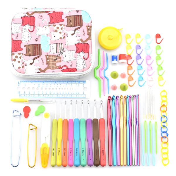alim crochet hooks knit colorful crochet needle set sweater knitting needls set diy clothes scarf with bag, Black
alim crochet hooks knit colorful crochet needle set sweater knitting needls set diy clothes scarf with bag, Black
