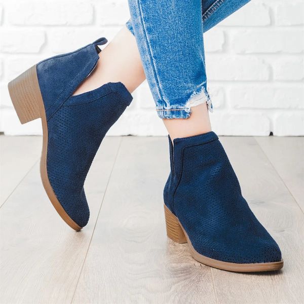 women's flock ankle boots rome solid color large size slip-on hollow out med heels suede short winter boots warm shoes woman, Black
women's flock ankle boots rome solid color large size slip-on hollow out med heels suede short winter boots warm shoes woman, Black