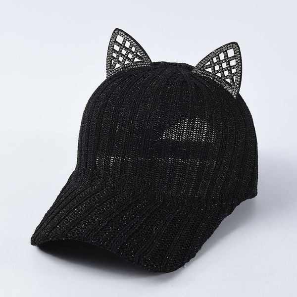 summer japanese sweet cute student ear baseball cap female knit breathable, Blue;gray
summer japanese sweet cute student ear baseball cap female knit breathable, Blue;gray