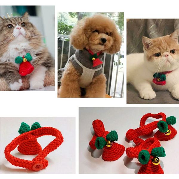 pet dog collar christmas hand knitted collars with bell pet dog cat bow tie necklace grooming accessories for puppy cats
pet dog collar christmas hand knitted collars with bell pet dog cat bow tie necklace grooming accessories for puppy cats