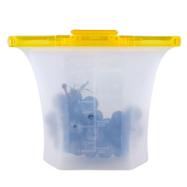 1000ml storage bag soft silicone with scale fruit sealed sealing buckle wide mouth outdoor picnic leakproof kitchen tool
1000ml storage bag soft silicone with scale fruit sealed sealing buckle wide mouth outdoor picnic leakproof kitchen tool