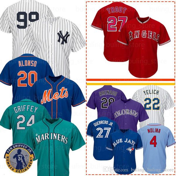 angels 27 mike trout jersey guerrero jr 20 pete alonso 22 christian yelich 99 aaron judge 24 ken griffey jr. 4 molina arenado, Blue;black
angels 27 mike trout jersey guerrero jr 20 pete alonso 22 christian yelich 99 aaron judge 24 ken griffey jr. 4 molina arenado, Blue;black