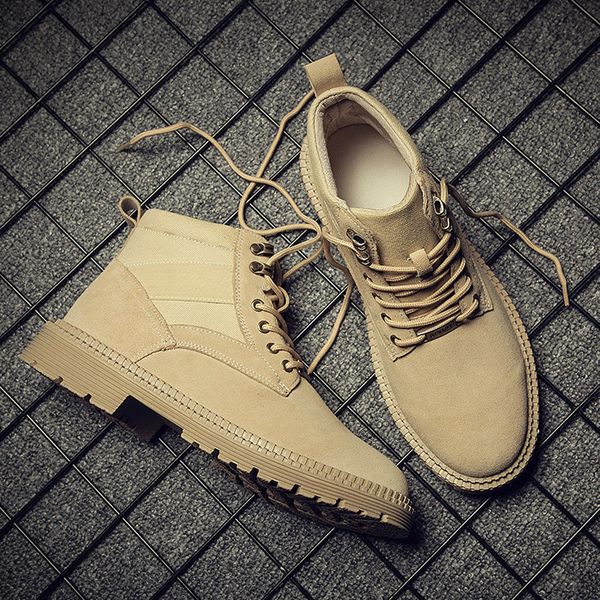 autumn winter leather men boots yellow british wind sanded suede non-slip hightooling boots hombre, Black
autumn winter leather men boots yellow british wind sanded suede non-slip hightooling boots hombre, Black