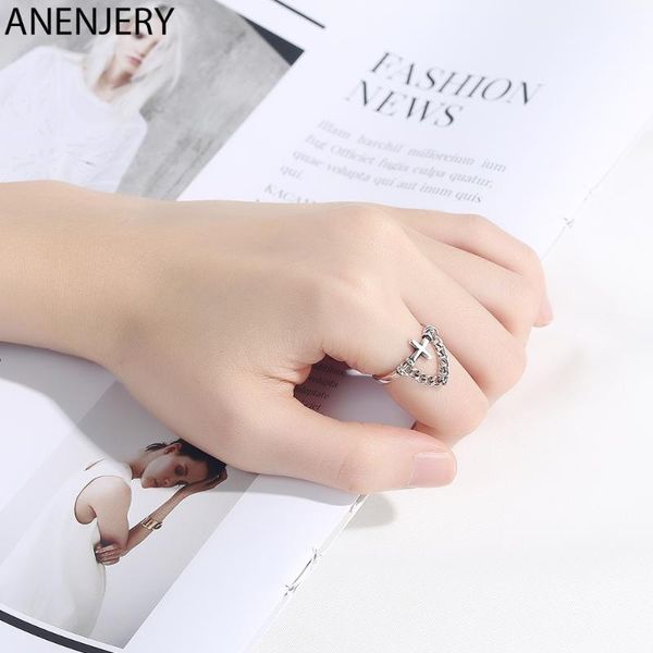 anenjery vintage punk cross thai silver ring with silver chain 925 sterling open finger ring jewelry wholesale s-r636, Golden;silver
anenjery vintage punk cross thai silver ring with silver chain 925 sterling open finger ring jewelry wholesale s-r636, Golden;silver