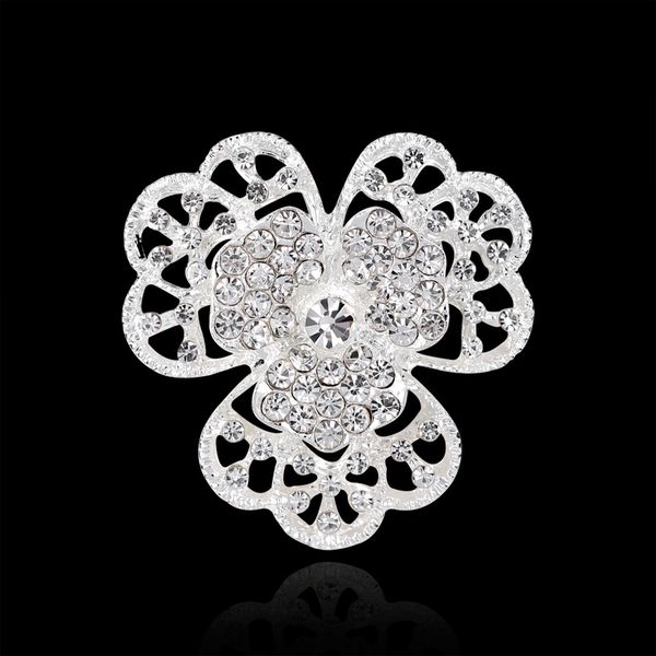 rhine clover with drill brooch fashionable and delicate brooch clothing accessories wholesale, Gray
rhine clover with drill brooch fashionable and delicate brooch clothing accessories wholesale, Gray