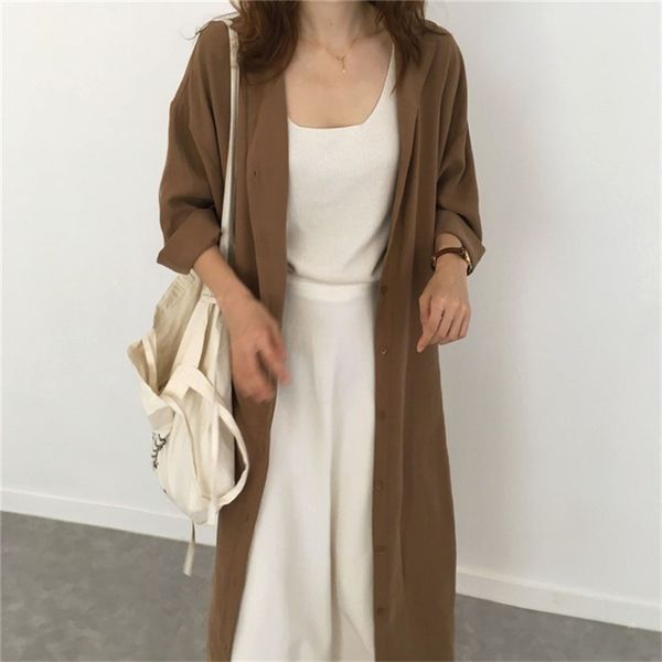 2018 women's spring summer solid casual coat work loose trench turn down collar slim female single breasted trench, Tan;black
2018 women's spring summer solid casual coat work loose trench turn down collar slim female single breasted trench, Tan;black