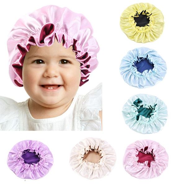 6 colors baby silky satin hat double layers adjustable sleep cap girl night turban children headwear, Yellow
6 colors baby silky satin hat double layers adjustable sleep cap girl night turban children headwear, Yellow
