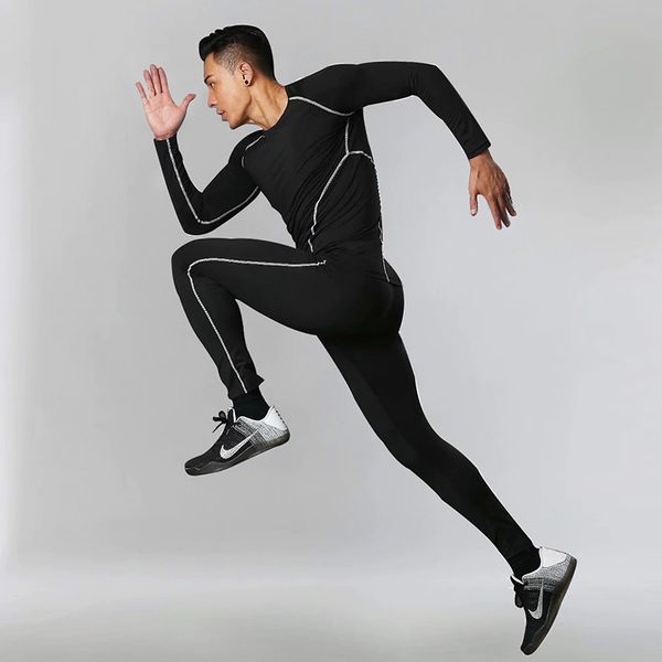 men's sportswear compression suits training clothing set training jogging sports running workout gym tights dry fit plus size, Black;blue
men's sportswear compression suits training clothing set training jogging sports running workout gym tights dry fit plus size, Black;blue