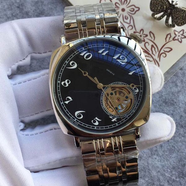 4 color new 40mm historiques black dial automatic tourbillon mens watch stainless steel band gents watches, Slivery;brown
4 color new 40mm historiques black dial automatic tourbillon mens watch stainless steel band gents watches, Slivery;brown