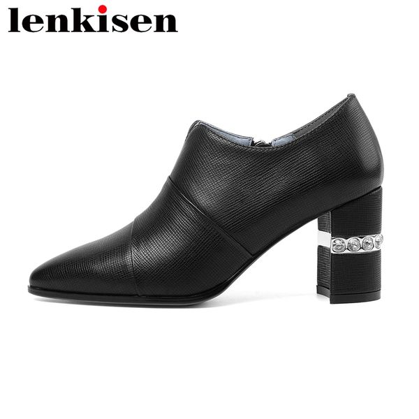 lenkisen natural leather pointed toe rhinestone high heels european style simple design elegant lady party wear women pumps l12, Black
lenkisen natural leather pointed toe rhinestone high heels european style simple design elegant lady party wear women pumps l12, Black