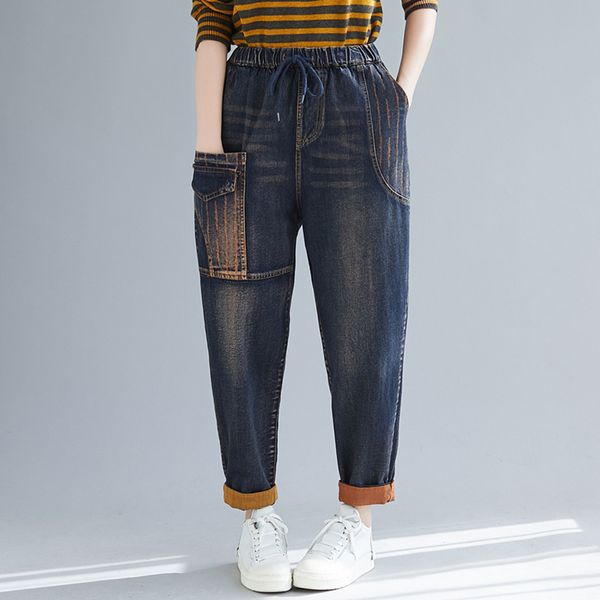 boyfriend jeans for women new arrival 2020 spring fashion vintage loose casual denim pants women's elastic waist jeans w064, Blue
boyfriend jeans for women new arrival 2020 spring fashion vintage loose casual denim pants women's elastic waist jeans w064, Blue