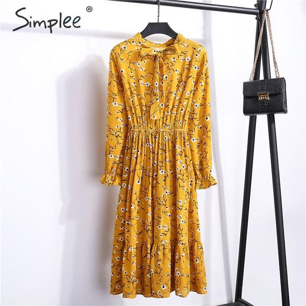 simplee casual women autumn dress streetwear ruffle long sleeve floral dress women high waist bow a-line slim fit boho dress, Black;pink
simplee casual women autumn dress streetwear ruffle long sleeve floral dress women high waist bow a-line slim fit boho dress, Black;pink