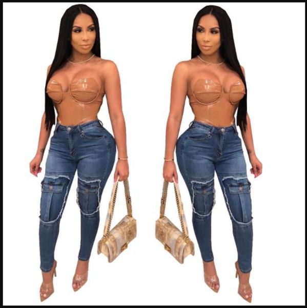 holes women slim jeans designer skinny decorative pocket ladies pencil pants streetwear fashion womens clothing, Blue
holes women slim jeans designer skinny decorative pocket ladies pencil pants streetwear fashion womens clothing, Blue