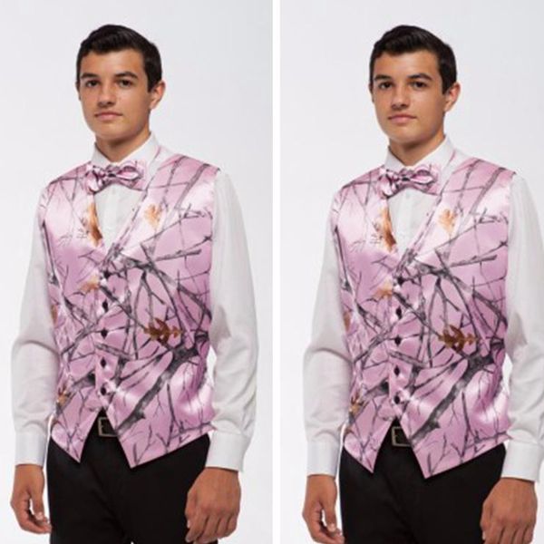 2020 pink camo men vests with tie camouflage groom groomsman vest satin custom formal wedding vests country groom vest+bow, Black
2020 pink camo men vests with tie camouflage groom groomsman vest satin custom formal wedding vests country groom vest+bow, Black