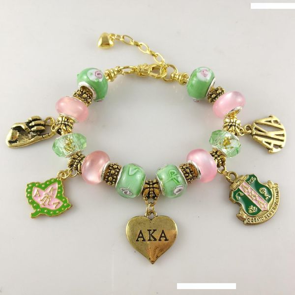 aka pink green gold charms bracelet alpha kap alpha sorority gold jewelry bracelet christmas gift, Golden;silver
aka pink green gold charms bracelet alpha kap alpha sorority gold jewelry bracelet christmas gift, Golden;silver