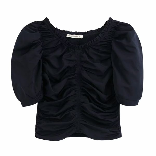 new women vintage puff sleeve pleated solid casual shirts side zipper blouses women agaric lace roupas femininas ls6412, White
new women vintage puff sleeve pleated solid casual shirts side zipper blouses women agaric lace roupas femininas ls6412, White