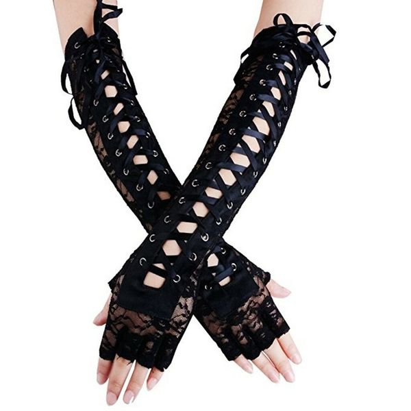 womens fingerless gloves steampunk costume elbow lace straps nightclub wedding party cross-border cosplay gloves, Blue;gray
womens fingerless gloves steampunk costume elbow lace straps nightclub wedding party cross-border cosplay gloves, Blue;gray