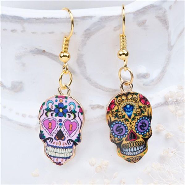 новая мода серьги позолоченные multicolor хэллоуин sugar skull pattern 41мм (1 5/8 ") х 13мм (4/8"), 1 пара, Silver
новая мода серьги позолоченные multicolor хэллоуин sugar skull pattern 41мм (1 5/8 ") х 13мм (4/8"), 1 пара, Silver