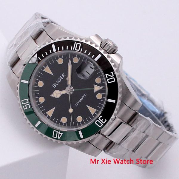bliger 40mm automatic mechanical men watch sapphire crystal vintage clock gmt watch luminous waterproof wristwatch men, Slivery;brown
bliger 40mm automatic mechanical men watch sapphire crystal vintage clock gmt watch luminous waterproof wristwatch men, Slivery;brown