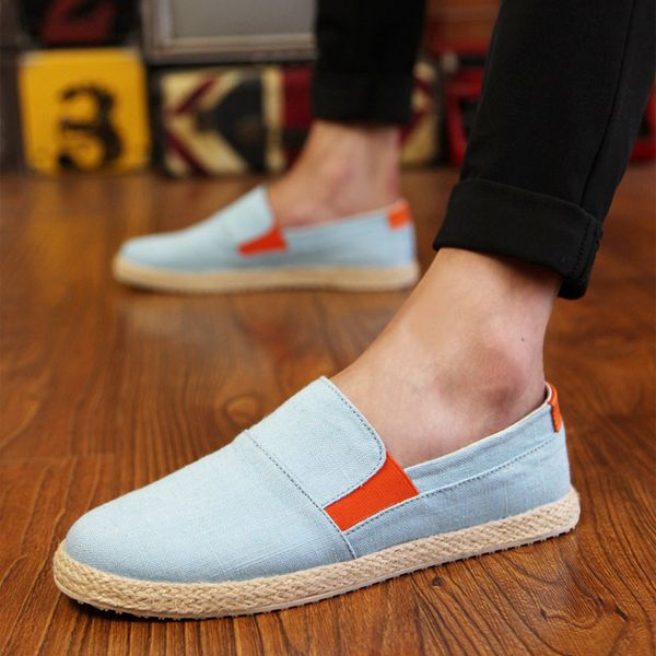 men's canvas shoes fall spring slip on male loafers espadrilles easy cloth black blue flax without laces footwear
men's canvas shoes fall spring slip on male loafers espadrilles easy cloth black blue flax without laces footwear