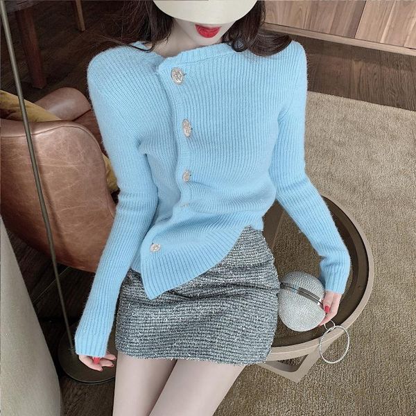 spring 2020 new side single-breasted knitted cardigan sweater women slim-fit sweater knitwear female students, White
spring 2020 new side single-breasted knitted cardigan sweater women slim-fit sweater knitwear female students, White
