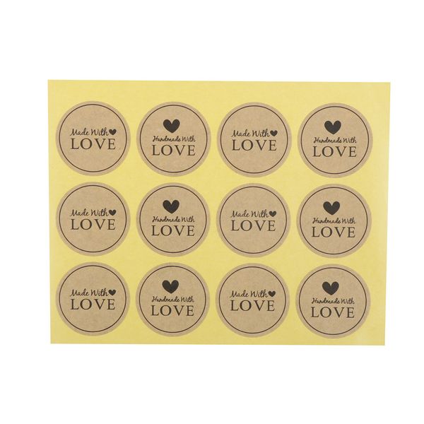 120pcs adhesive stickers hand made with love series paper seal for diy hand made gift tags baking products sealing sticker lable
120pcs adhesive stickers hand made with love series paper seal for diy hand made gift tags baking products sealing sticker lable