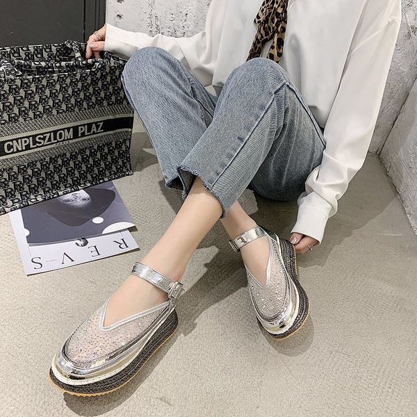 sandals breathable mesh platform wedge women shiny rhinestones thick sole closed toe summer shoes silver gold, Black
sandals breathable mesh platform wedge women shiny rhinestones thick sole closed toe summer shoes silver gold, Black