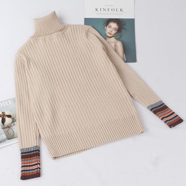 gigogou autumn winter warm women pullover sweater basic turtleneck knitted jumper fashion rib female sweater slim knitwear, White;black
gigogou autumn winter warm women pullover sweater basic turtleneck knitted jumper fashion rib female sweater slim knitwear, White;black