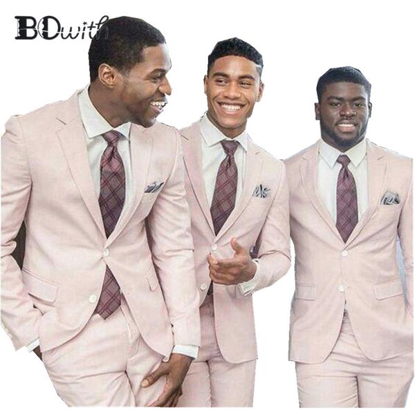 light pink wedding men suit notched collar slim fit 2 pieces (jacket +pant) custom made for wedding groom tuxedos formal suits, White;black
light pink wedding men suit notched collar slim fit 2 pieces (jacket +pant) custom made for wedding groom tuxedos formal suits, White;black